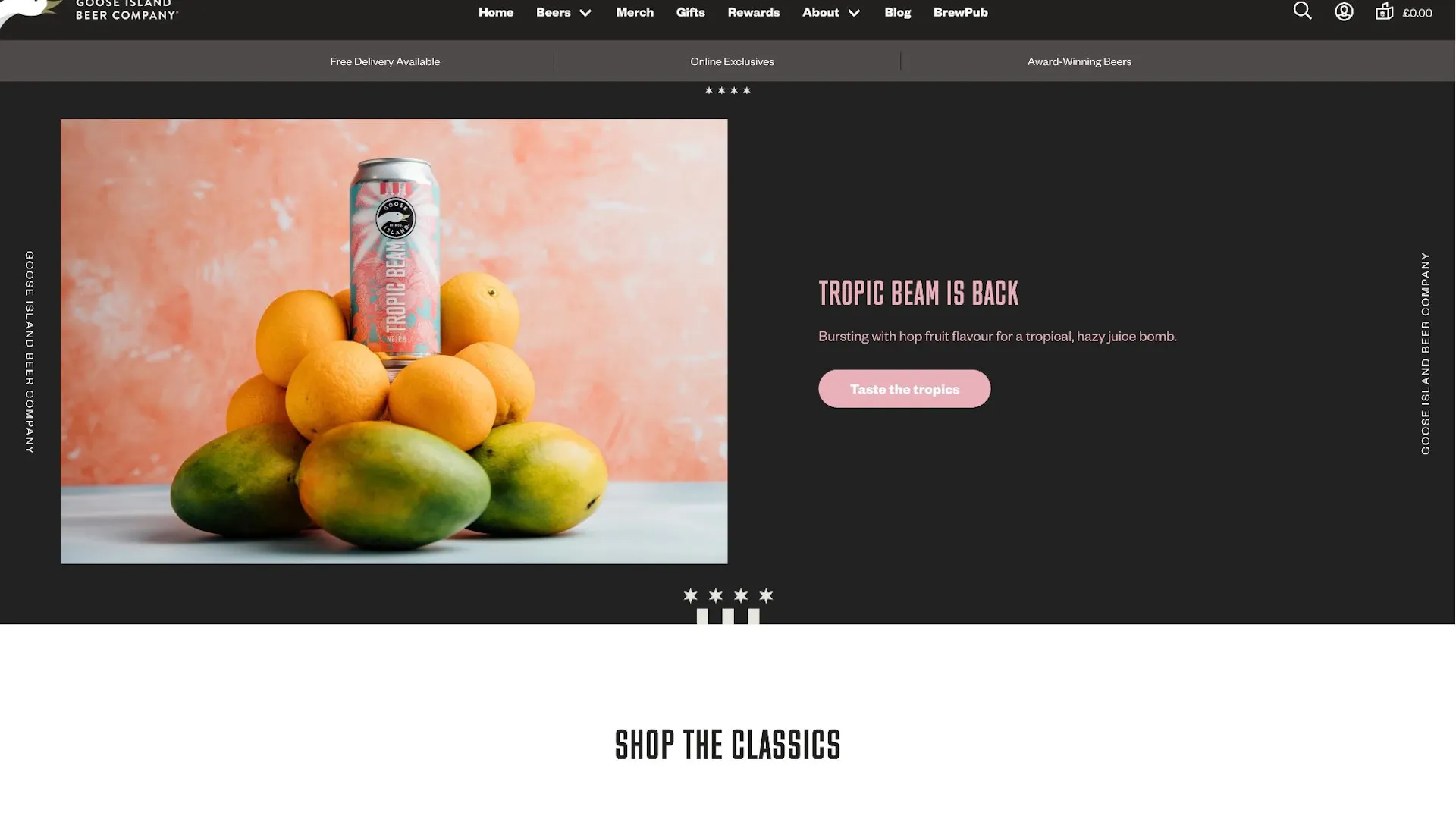 Goose Island webpage