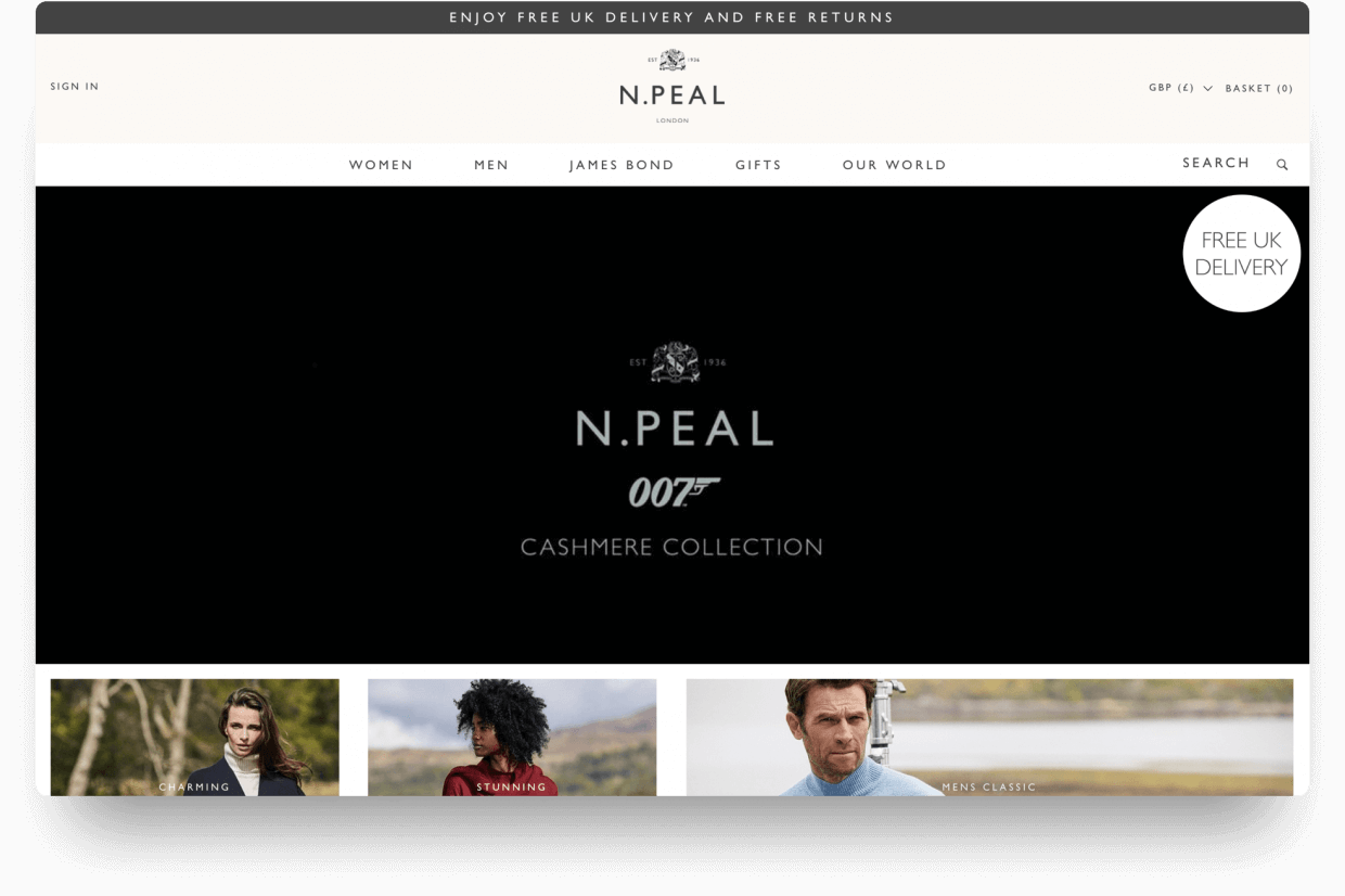 N.Peal webpage