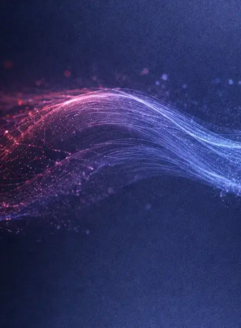 red and blue lines and dots