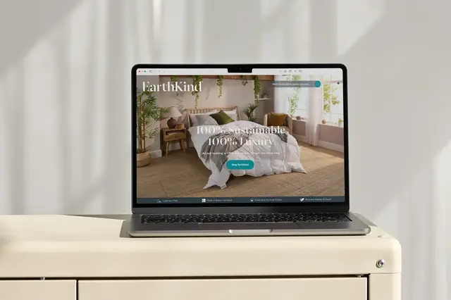 a laptop on a desk