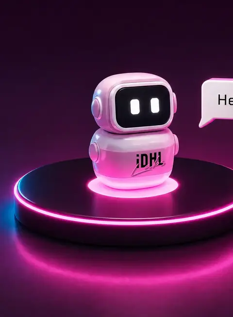 a toy robot on a platform