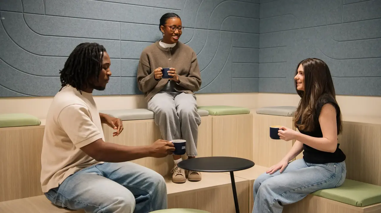 a group of people sitting on a bench